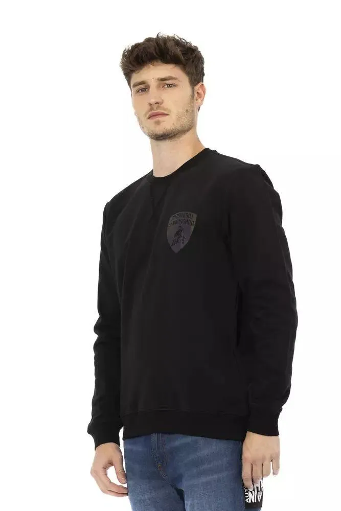 Automobili Lamborghini Black Cotton Sweater