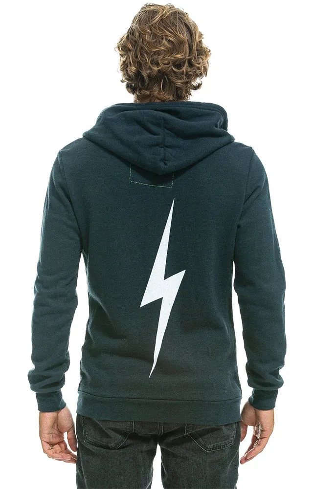 Aviator Nation Bolt Zip Hoodie in Charcoal