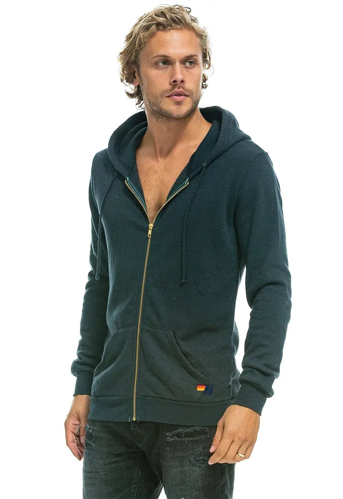 Aviator Nation Bolt Zip Hoodie in Charcoal