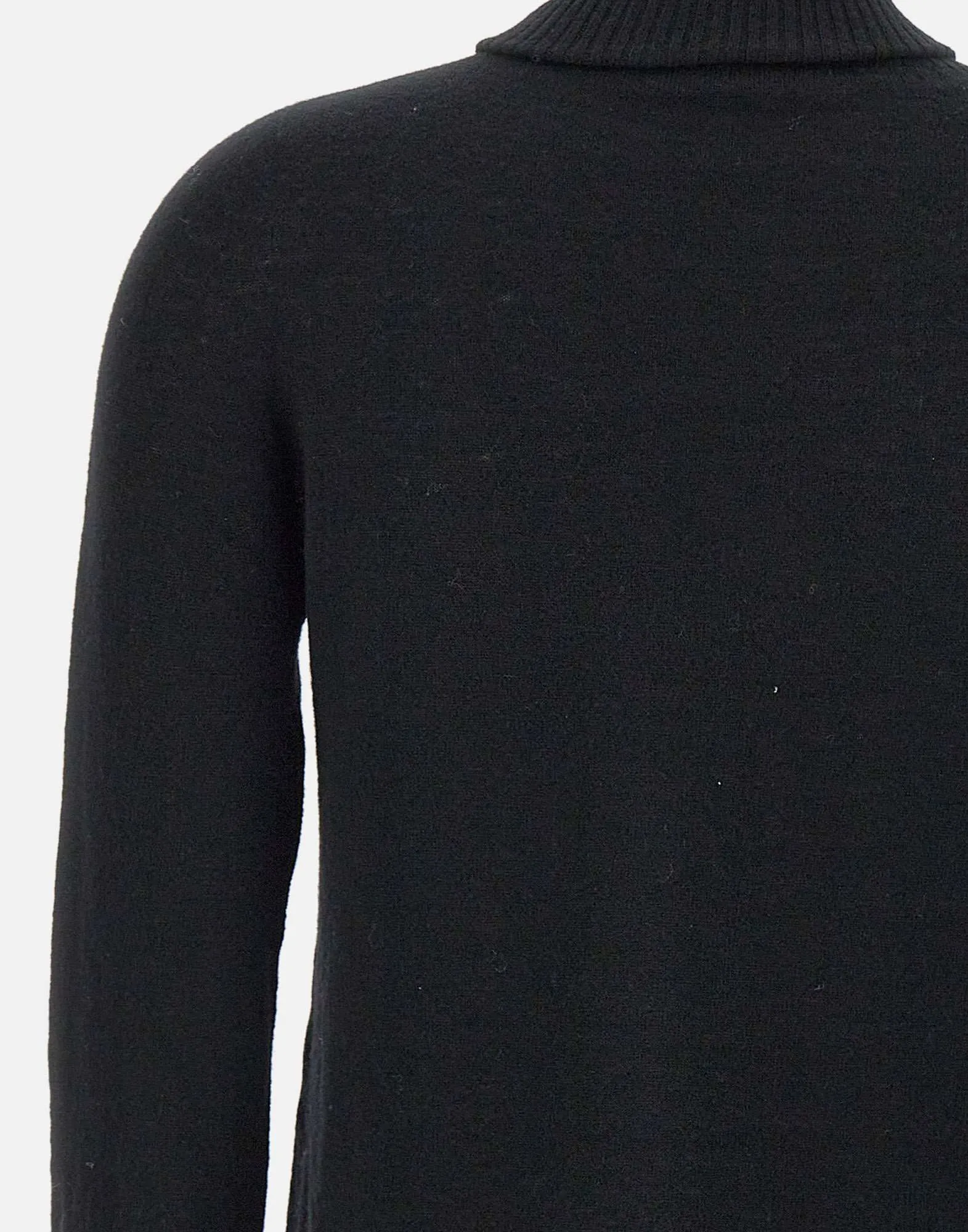 Black Wool Turtleneck Sweater for Women