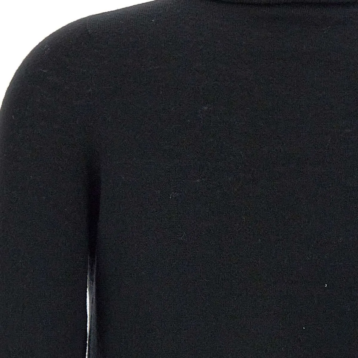 Black Wool Turtleneck Sweater for Women