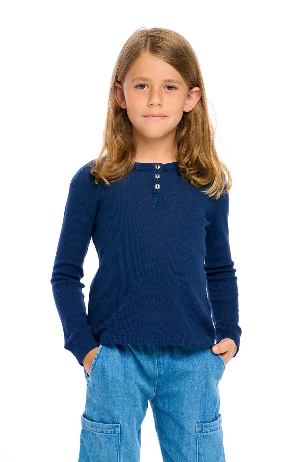 Boys Thermal Long Sleeve Henley