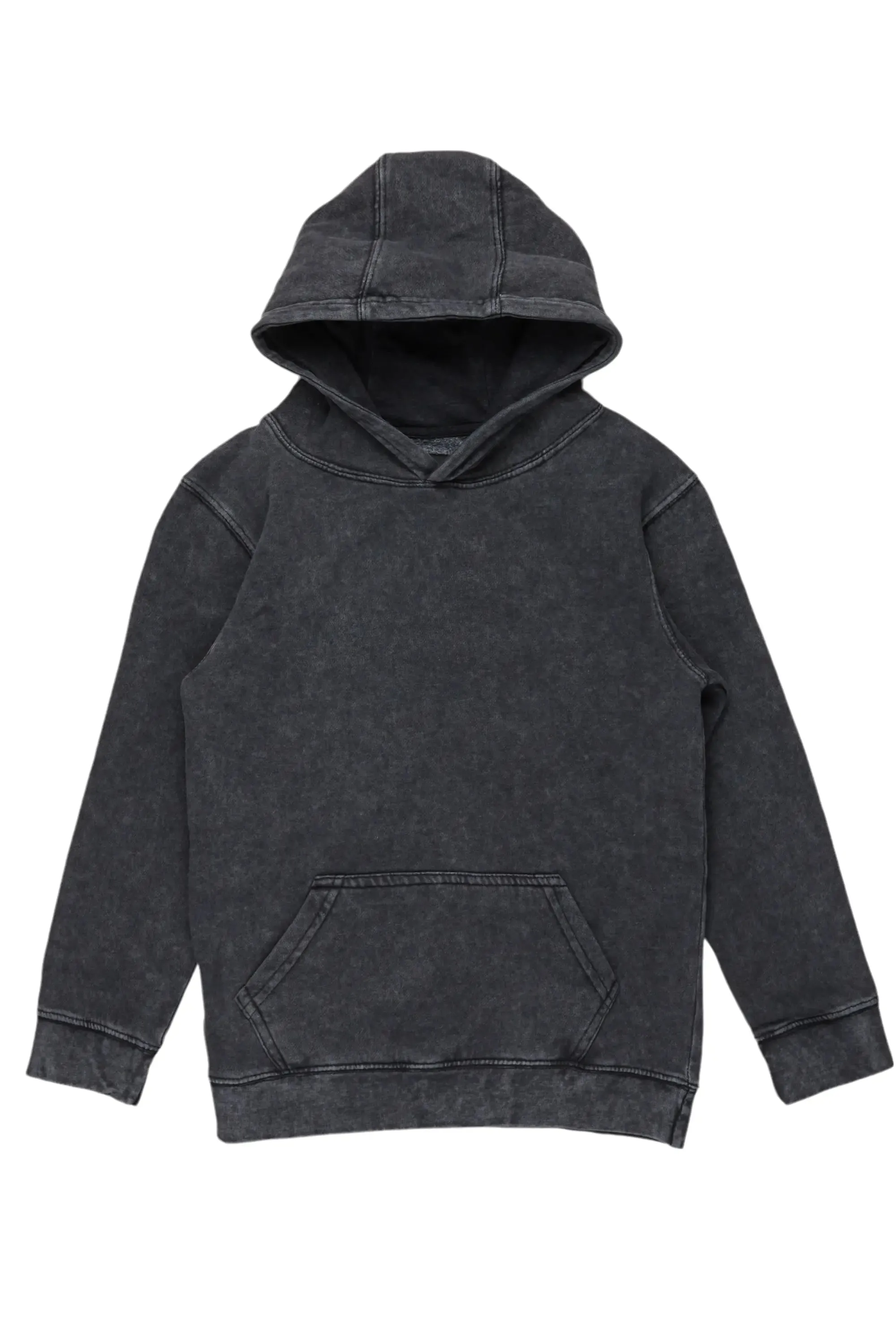 Boys Vintage Black Basic Hoodie