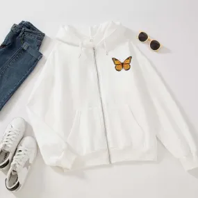 Butterfly Soft Zip-Up Hoodie