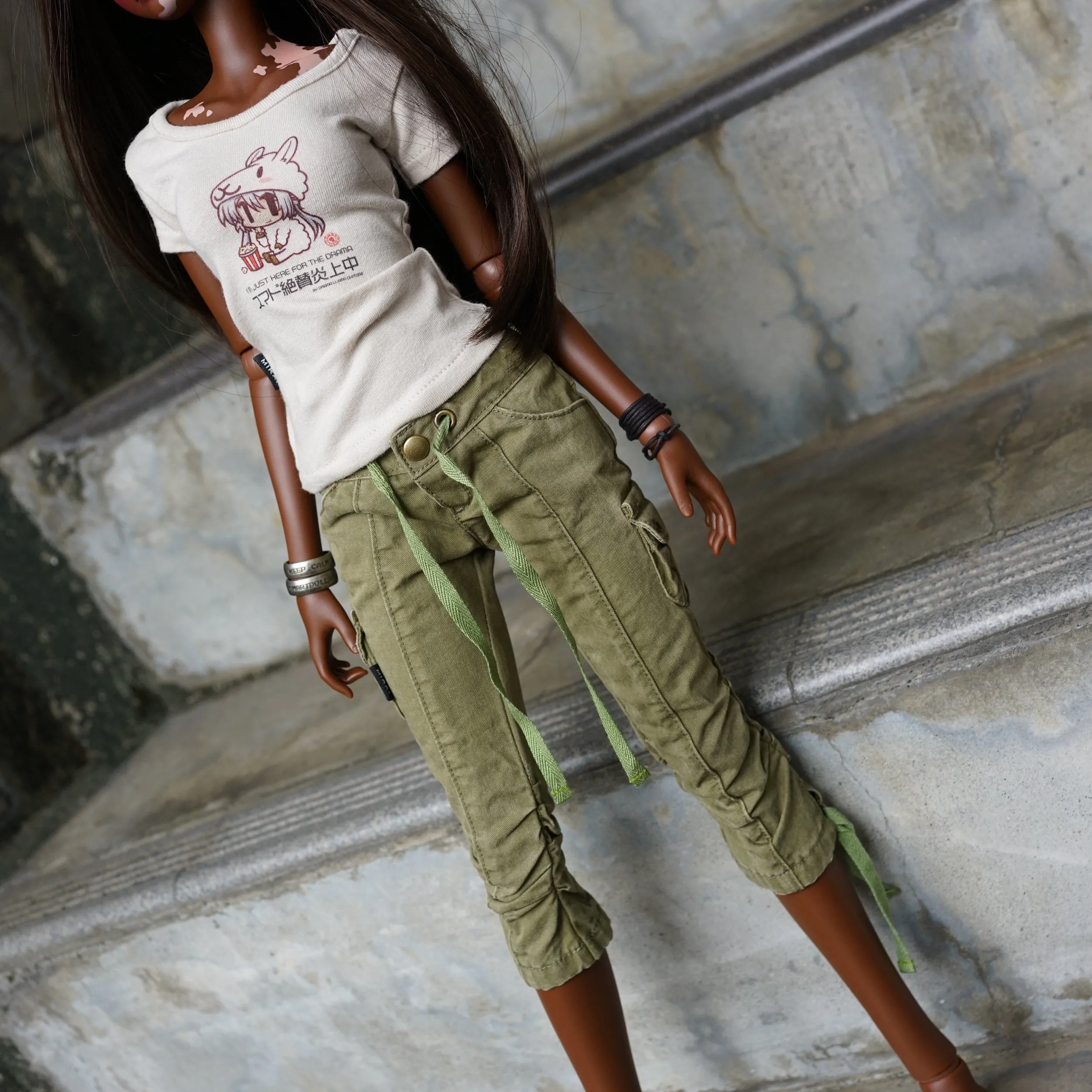 Cargo Capri Pants (Khaki Green)