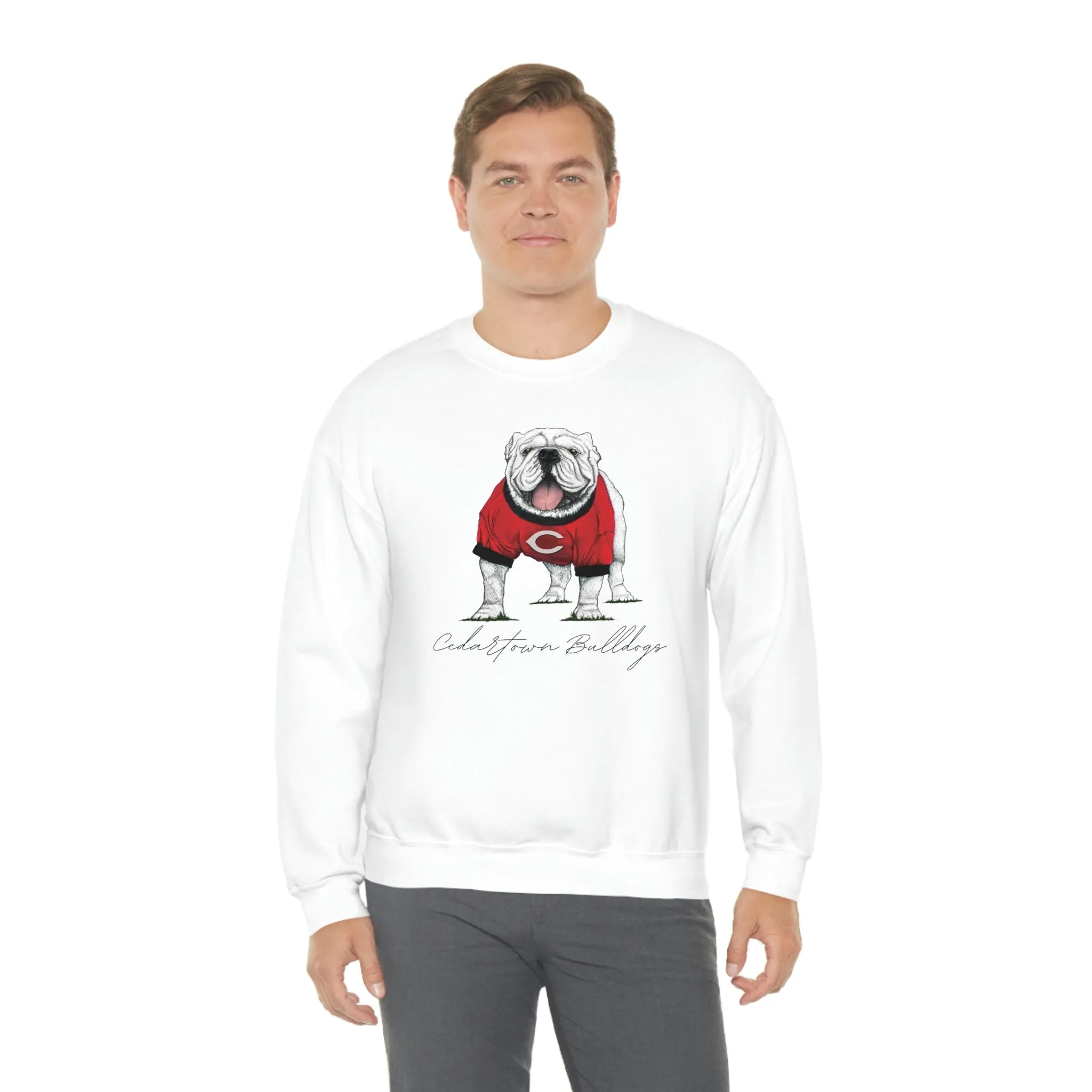 Cedartown Bulldogs Gildan 18000 Unisex Heavy Blend Crewneck Sweatshirt