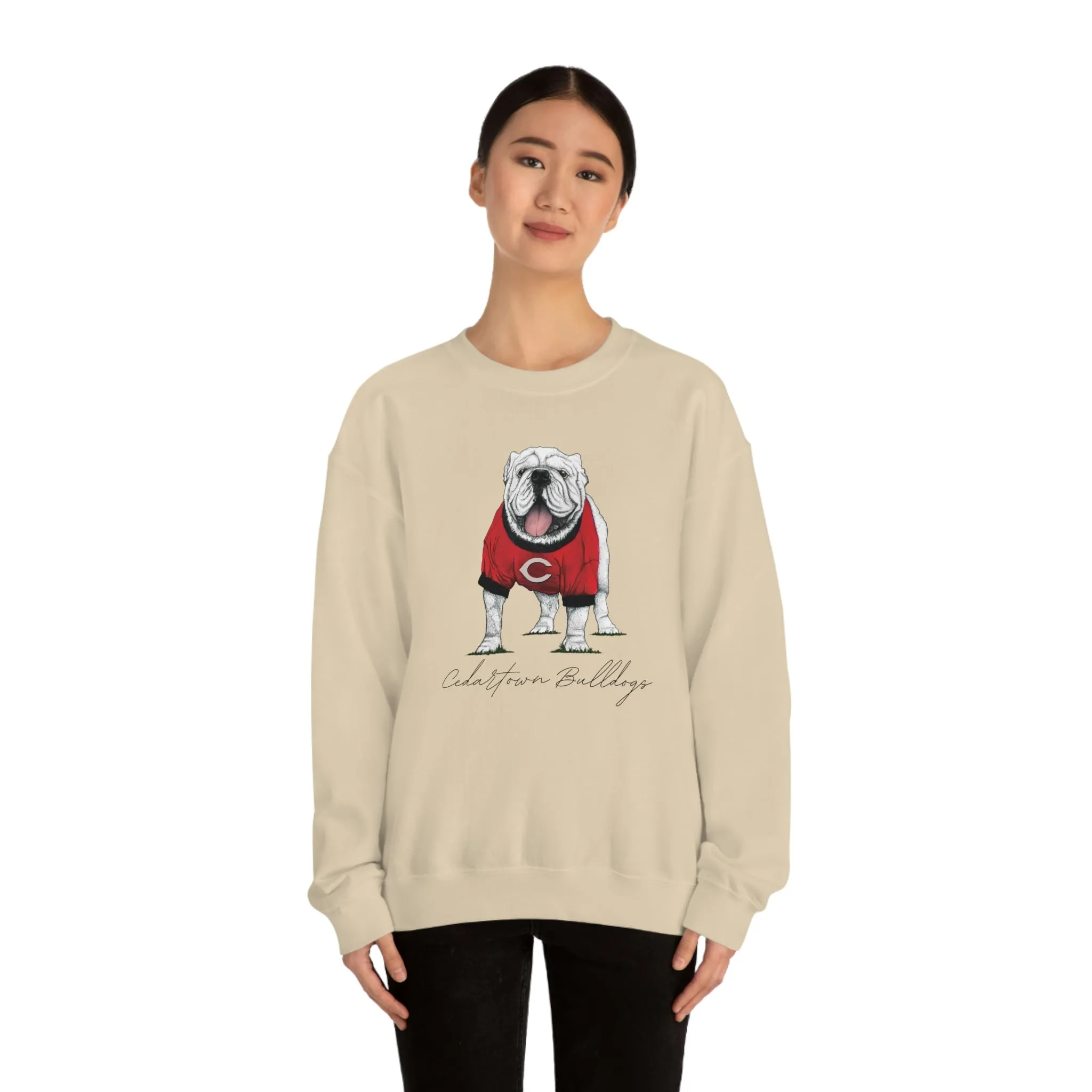 Cedartown Bulldogs Gildan 18000 Unisex Heavy Blend Crewneck Sweatshirt