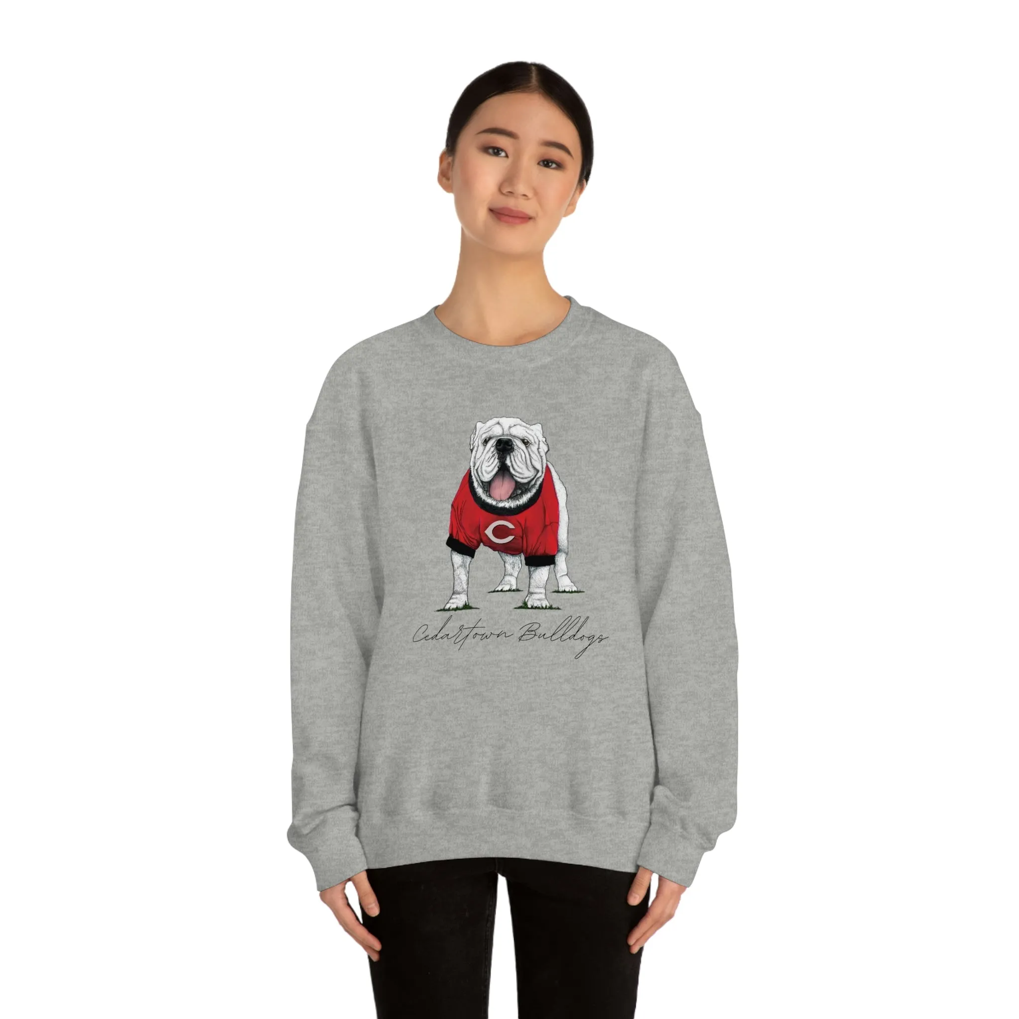 Cedartown Bulldogs Gildan 18000 Unisex Heavy Blend Crewneck Sweatshirt