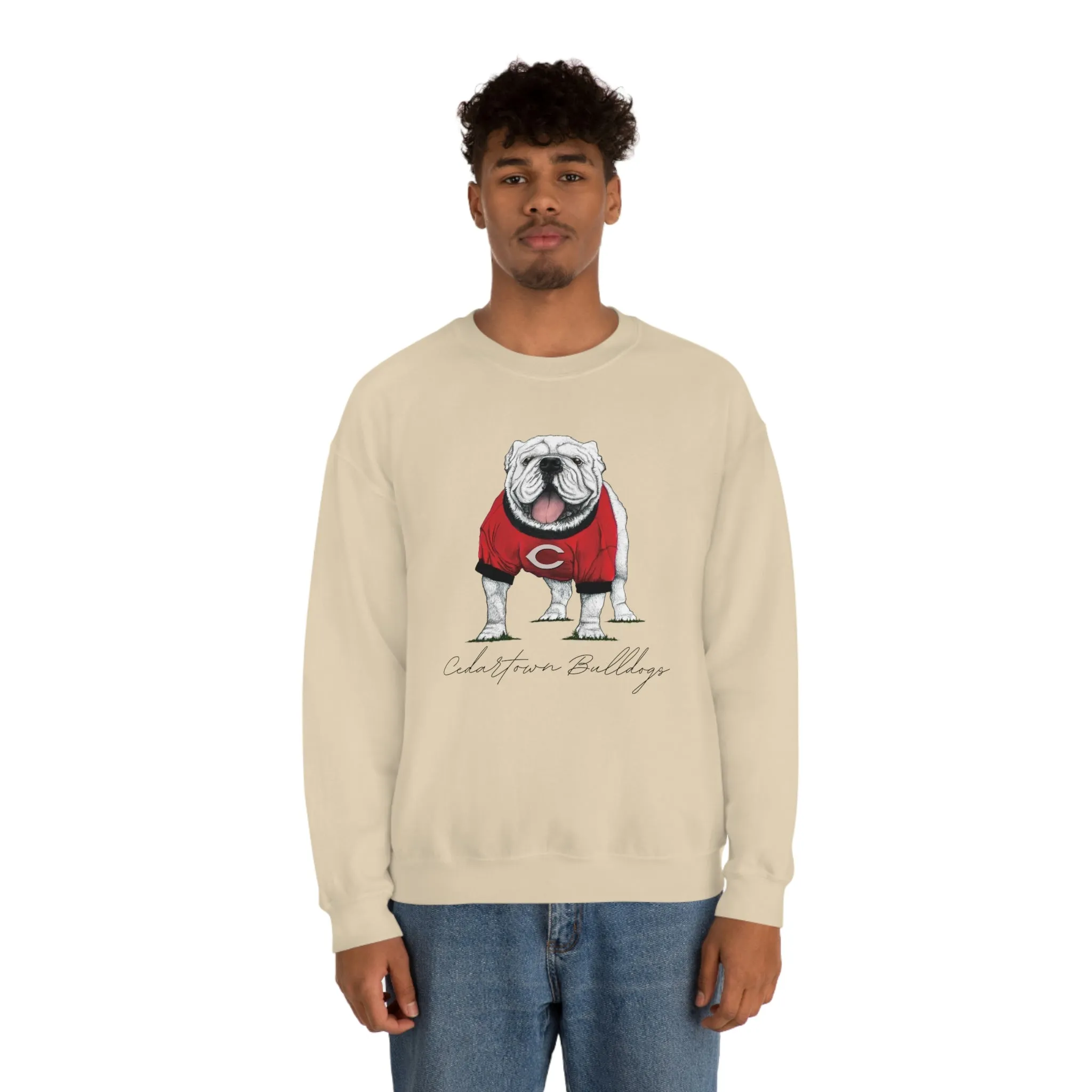 Cedartown Bulldogs Gildan 18000 Unisex Heavy Blend Crewneck Sweatshirt