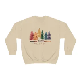 Christmas bottle brush tree Unisex Heavy Blend Crewneck Sweatshirt