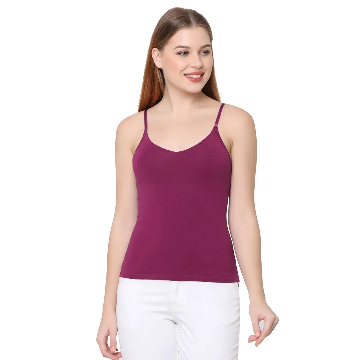 Cotton Spandex Detachable Straps Camisole (PACK OF 2) SC-2