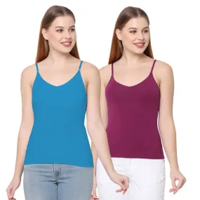 Cotton Spandex Detachable Straps Camisole (PACK OF 2) SC-2