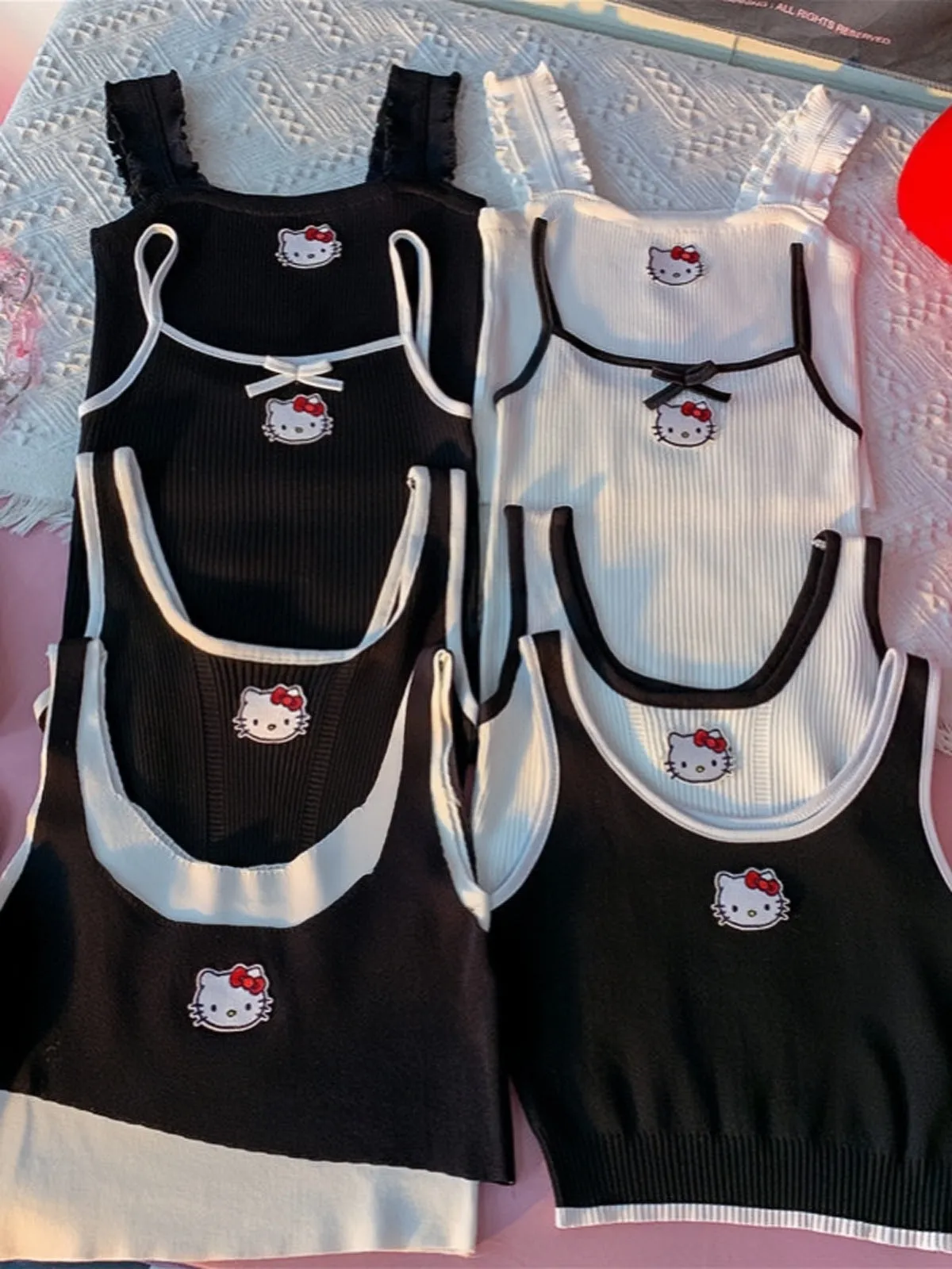 Dopamine Sweet and Cute Hello Kitty Camisoles