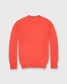 Fine-Gauge Crewneck Sweater in Flame Cashmere