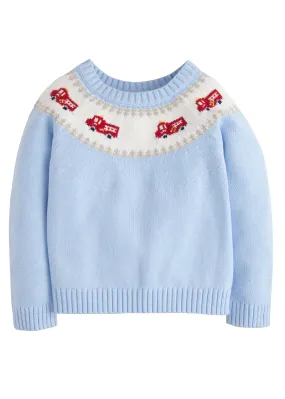 Firetruck Fair Isle Crewneck Sweater Little English