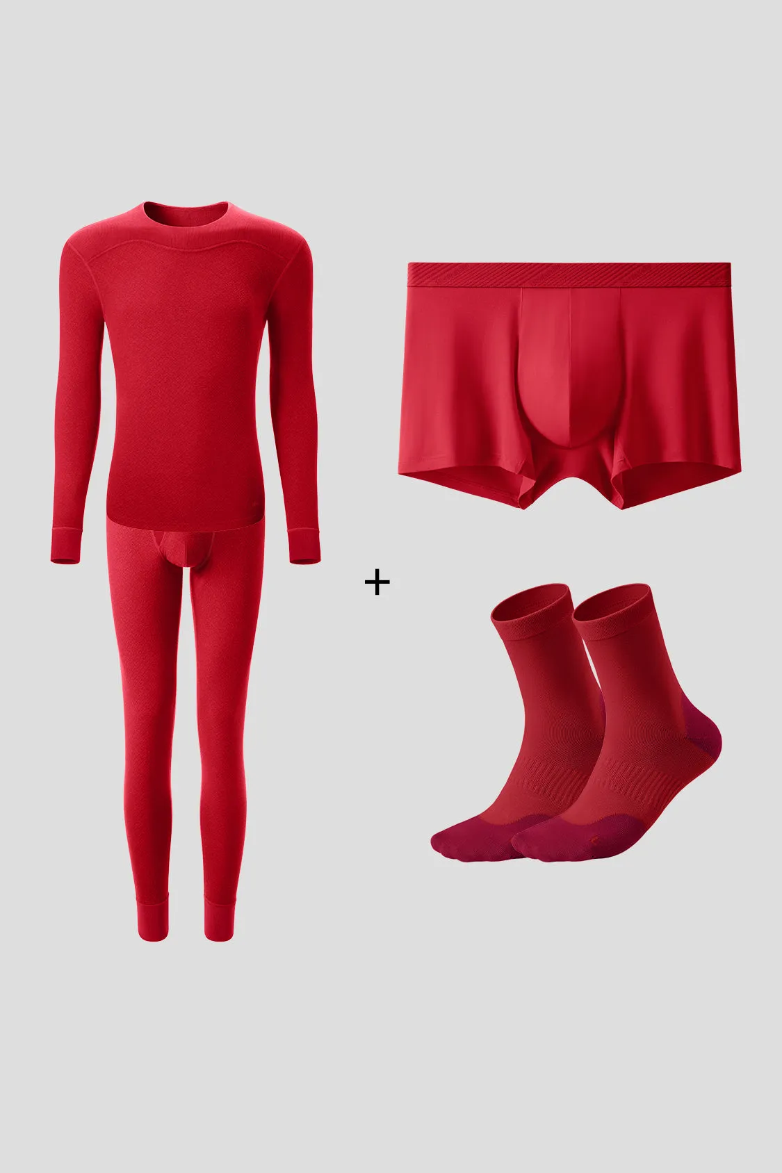 FortuneTouch - Men's Plush Thermal Innerwear Set