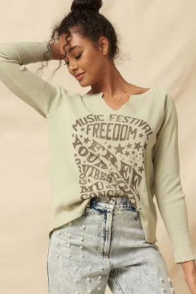 Freedom Festival Vintage Thermal Graphic Top