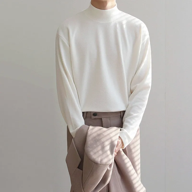 Funki Buys | Sweaters | Men's Thin Lightweight Mock Turtleneck