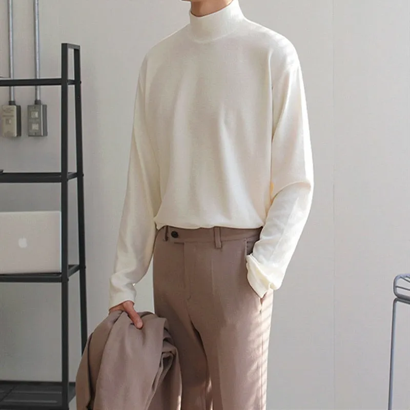 Funki Buys | Sweaters | Men's Thin Lightweight Mock Turtleneck