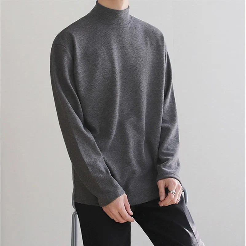 Funki Buys | Sweaters | Men's Thin Lightweight Mock Turtleneck