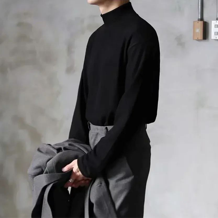 Funki Buys | Sweaters | Men's Thin Lightweight Mock Turtleneck