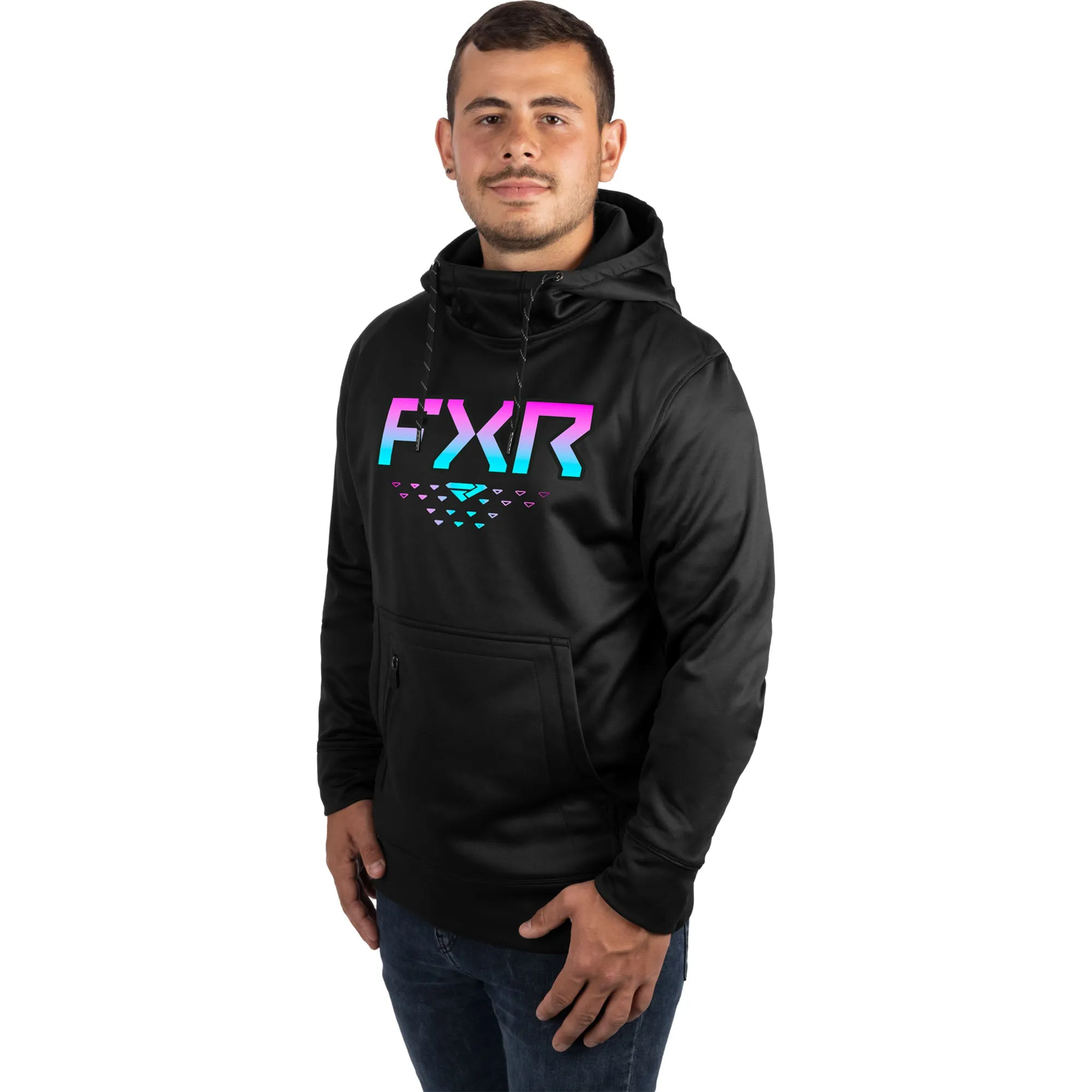 FXR Helium Tech Pullover Hoodie Black/E Pink-Sky