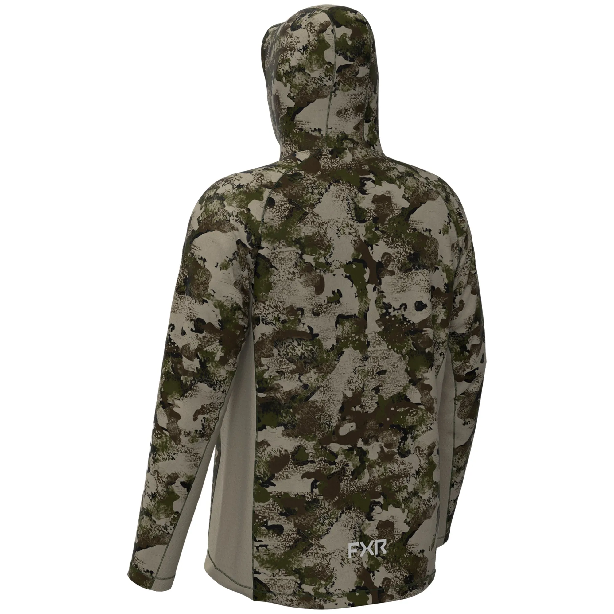 FXR Mens Attack Air UPF Pullover Hoodie Sweatshirt Army Camo Green