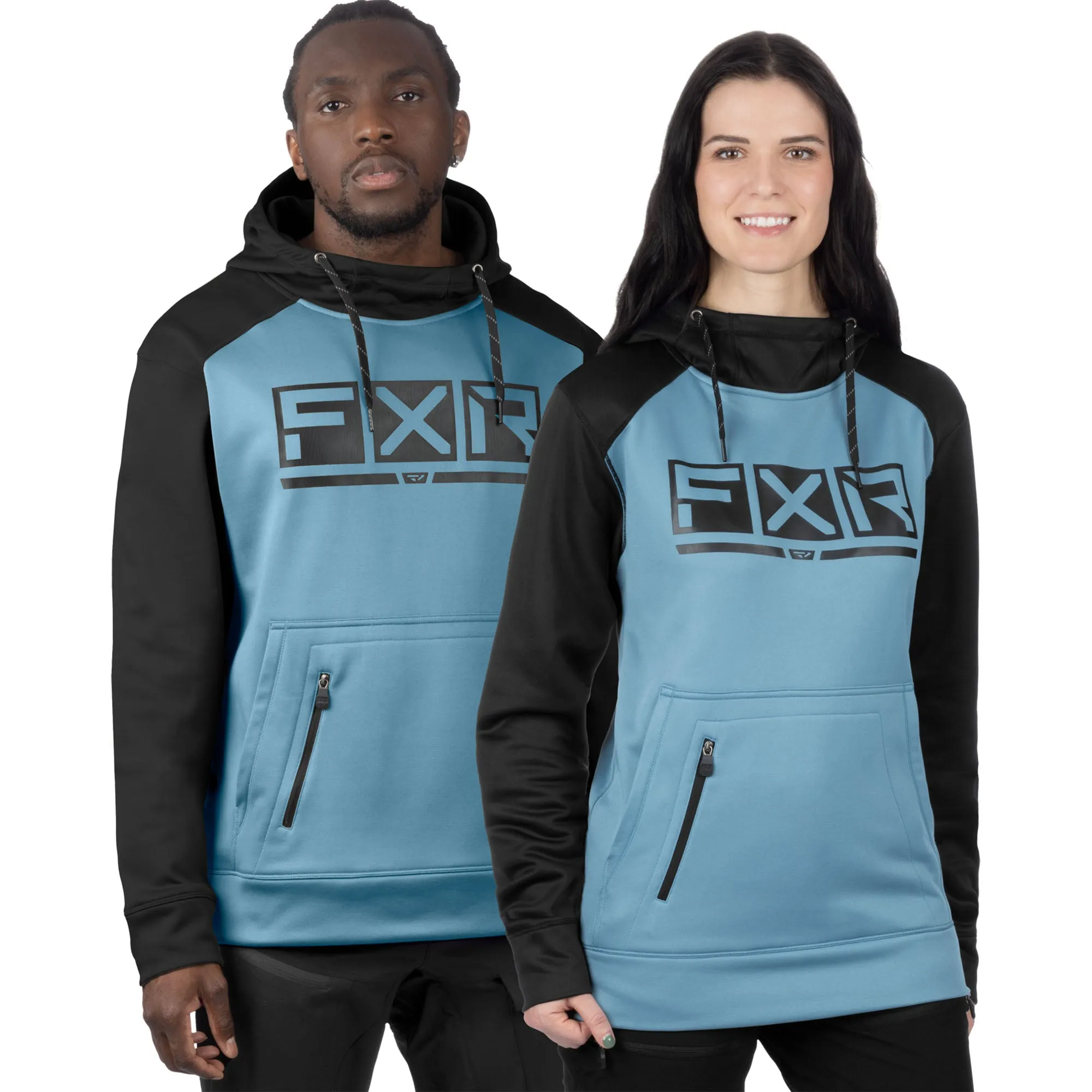 FXR Podium Tech Pullover Hoodie Steel/Black Blue