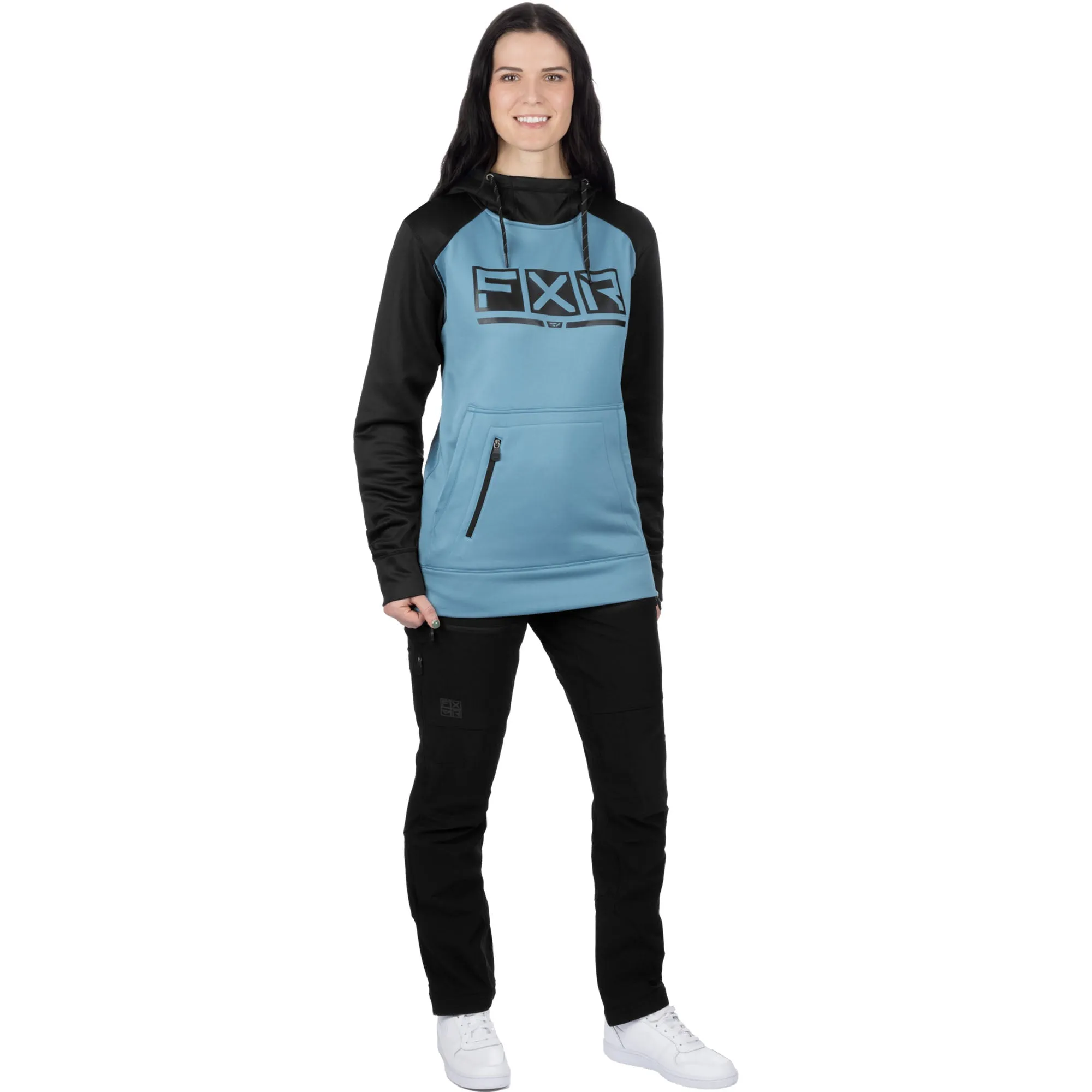 FXR Podium Tech Pullover Hoodie Steel/Black Blue