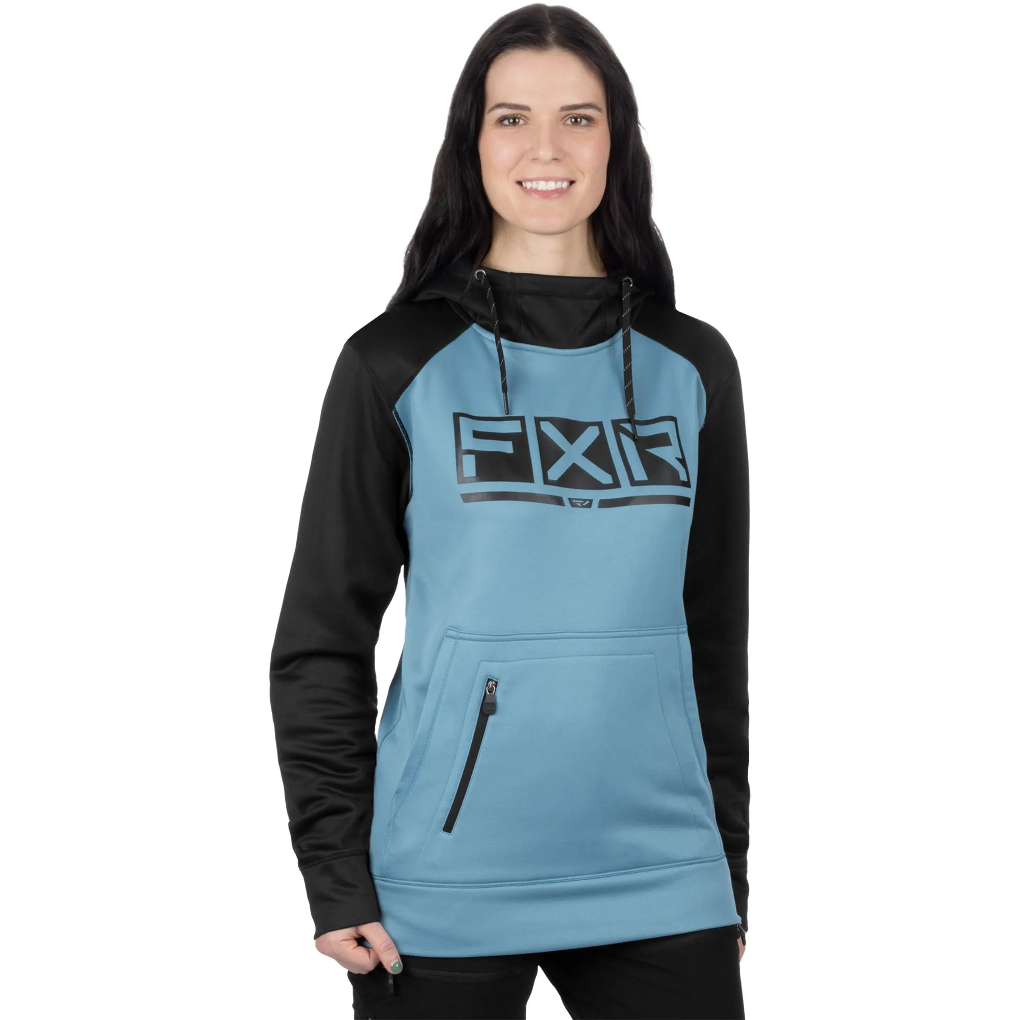 FXR Podium Tech Pullover Hoodie Steel/Black Blue