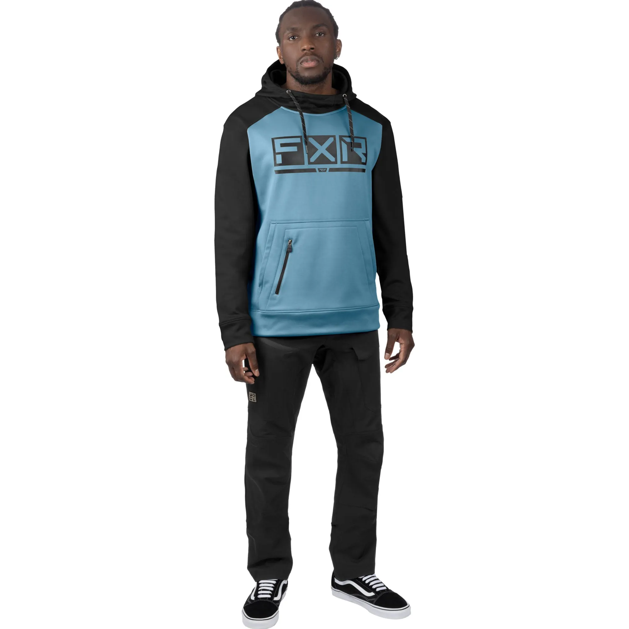 FXR Podium Tech Pullover Hoodie Steel/Black Blue