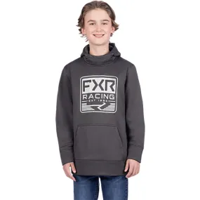 FXR Youth Emblem Tech Pullover Hoodie Asphalt/Splatter