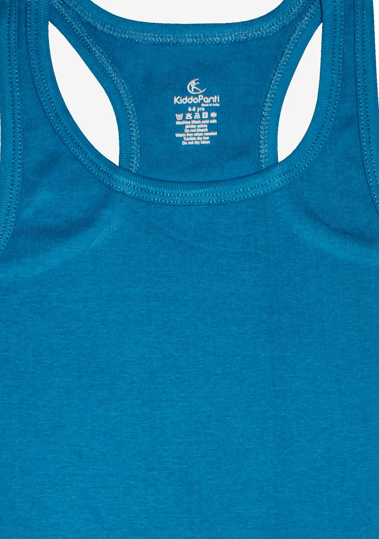 Girls Cotton Rib Racer Back Tank Top