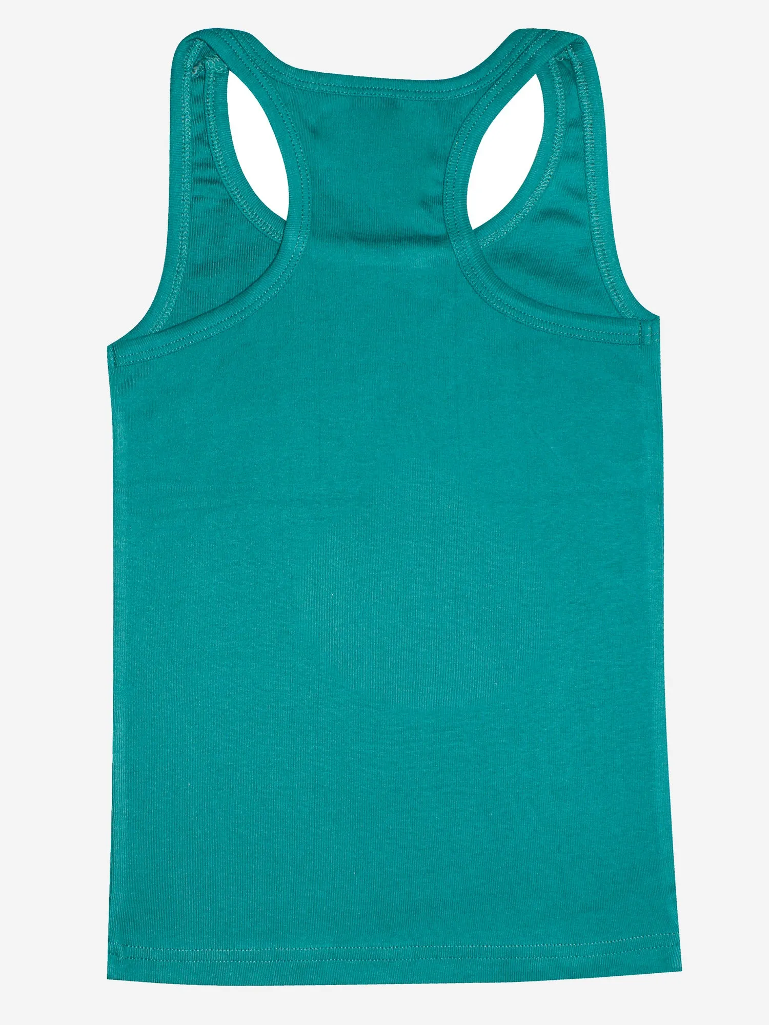 Girls Cotton Rib Racer Back Tank Top