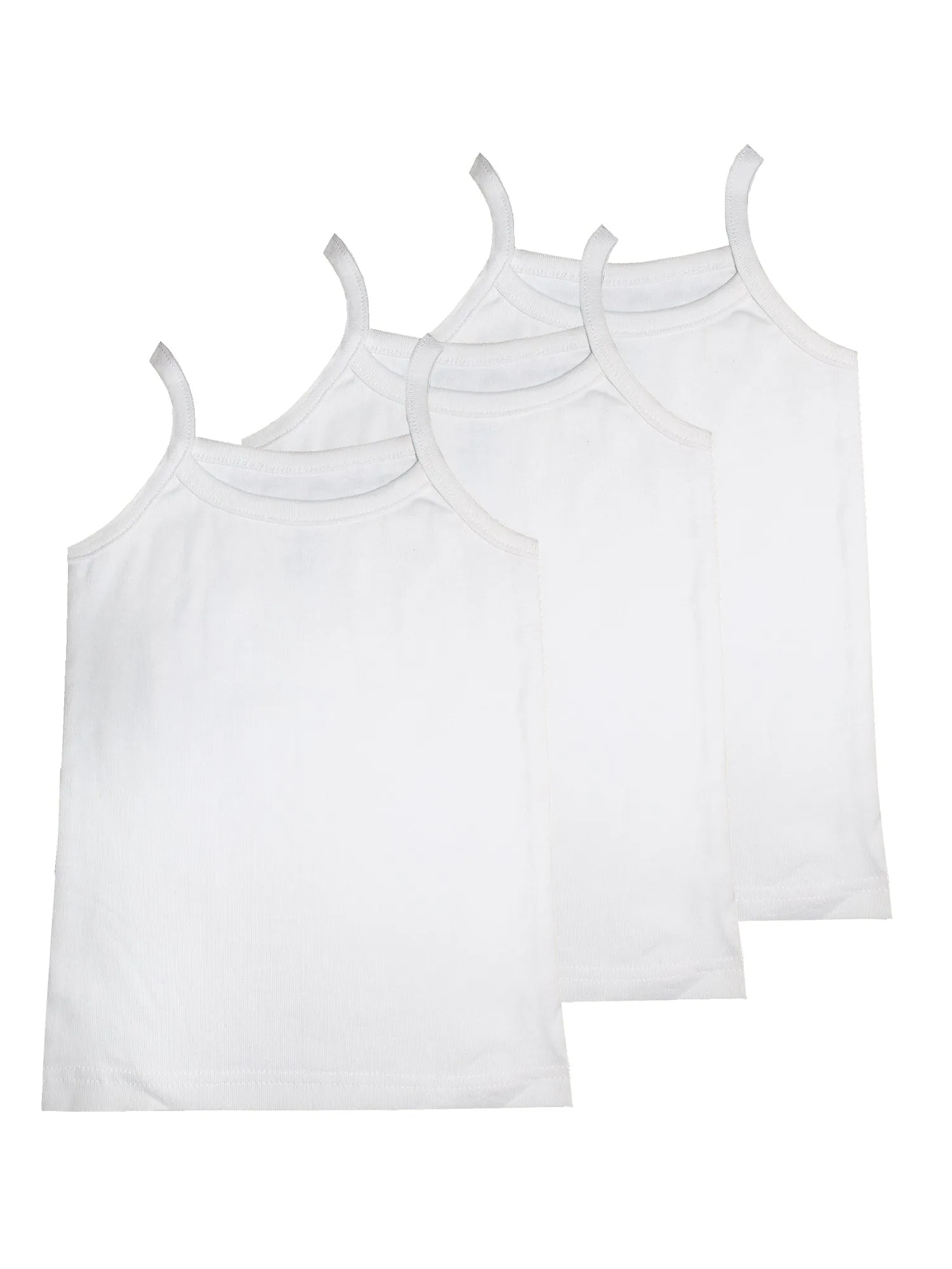 Girls Cotton Rib Tank Top- Pack of 3