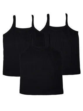 Girls Cotton Tank Top- Pack of 3