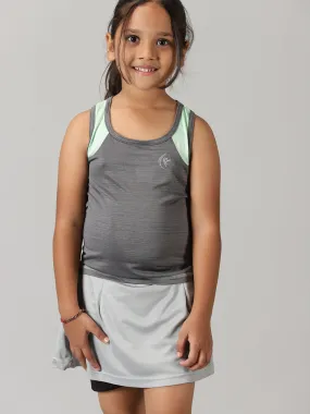 Girls Cut & Sew Round Neck Tank Top