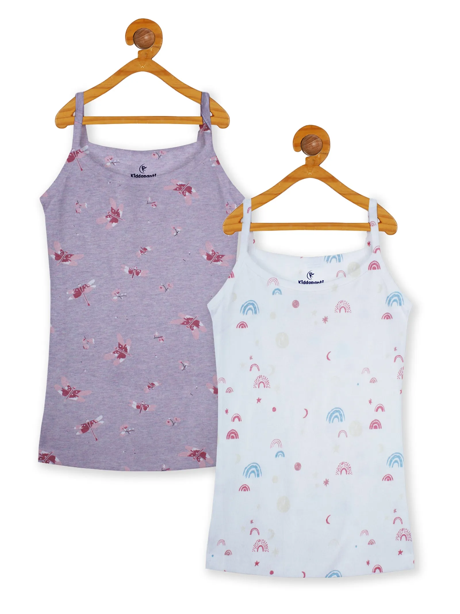 Girls Printed Tank Top Pack of 2