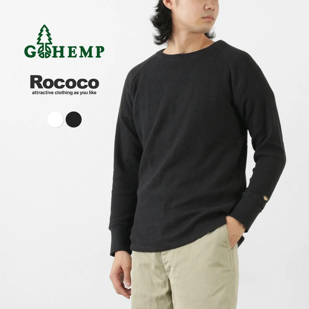 GOHEMP / Hemp Waffle BASIC Raglan Crew