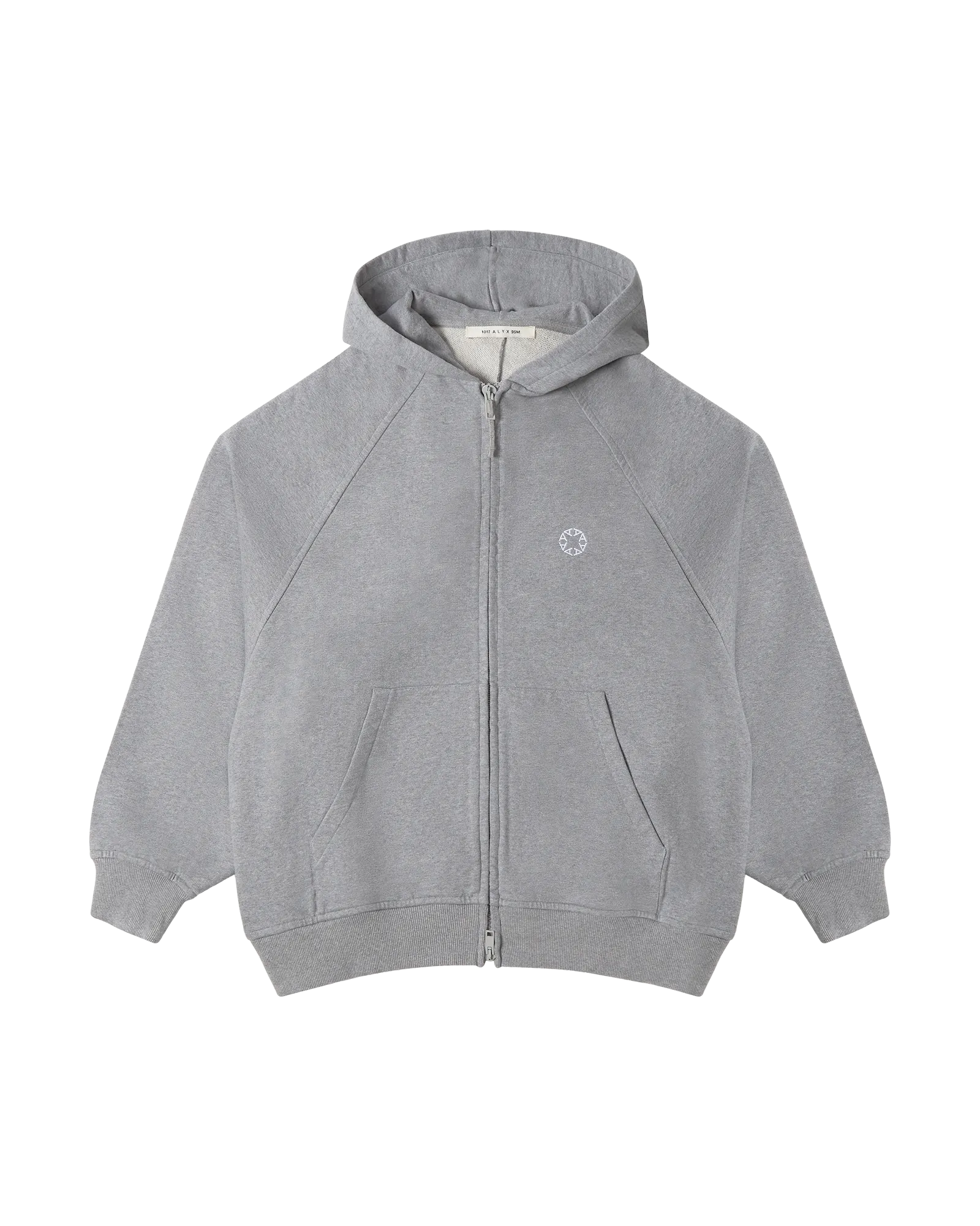 GREY OVERSIZED ZIP-UP HOODIE