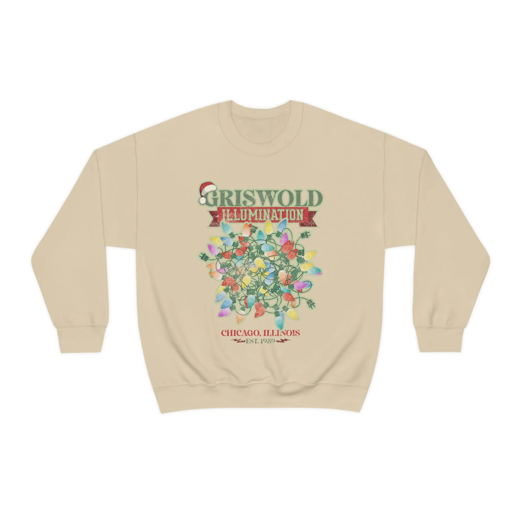 Griswold Illuminations Christmas Shirt Womens Unisex Heavy Blend Crewneck Sweatshirt