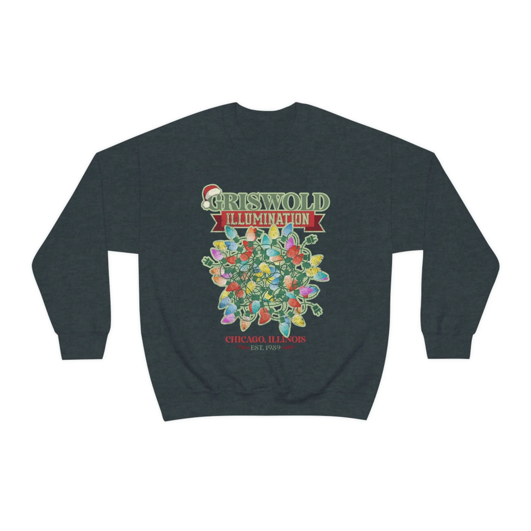 Griswold Illuminations Christmas Shirt Womens Unisex Heavy Blend Crewneck Sweatshirt