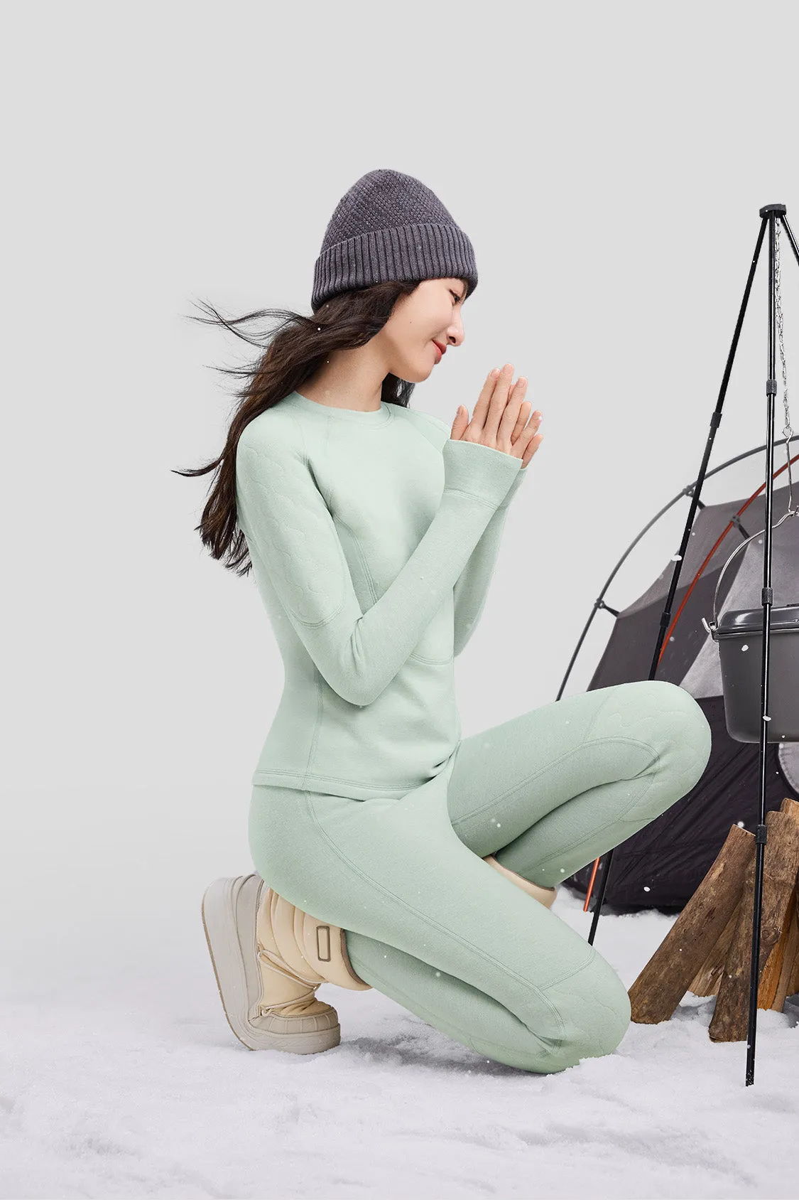 HeatNest - Women's High-Warmth Down Base Layer Set