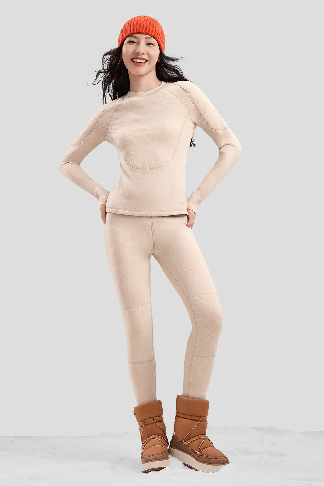 HeatNest - Women's High-Warmth Down Base Layer Set