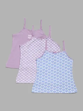 HOP Kids Multicolour Camisoles - Pack of 3