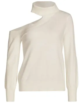 Ivory Cutout Easton Turtleneck Sweater