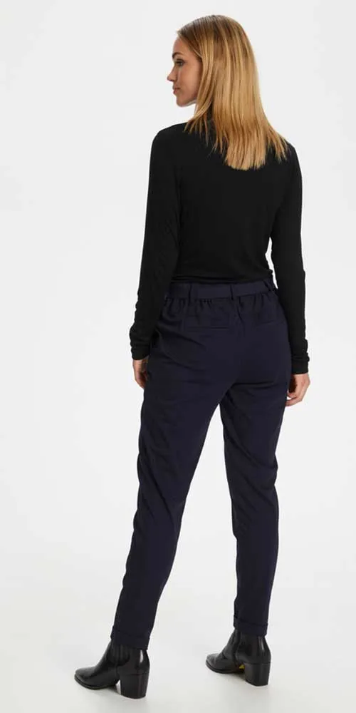 Kaffe Rollneck Top, black