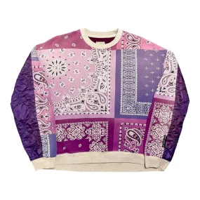 Kapital Bandana Flee Crewneck Sweatshirt Purple Pre-Owned