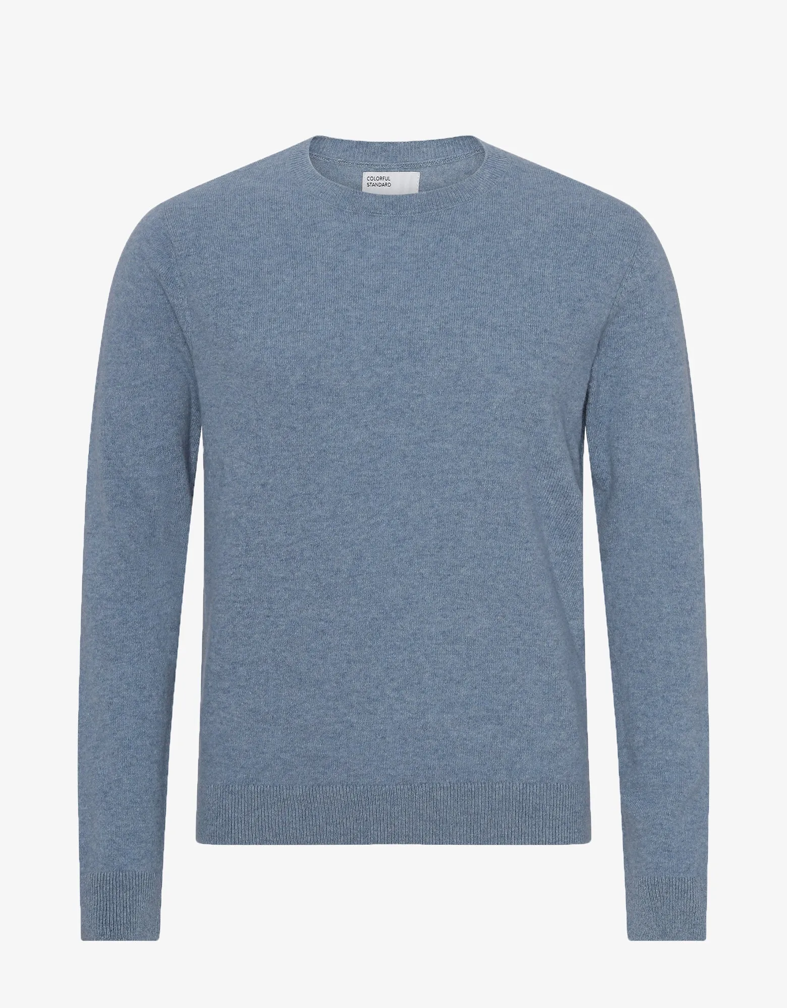 Light Merino Wool Crew - Stone Blue