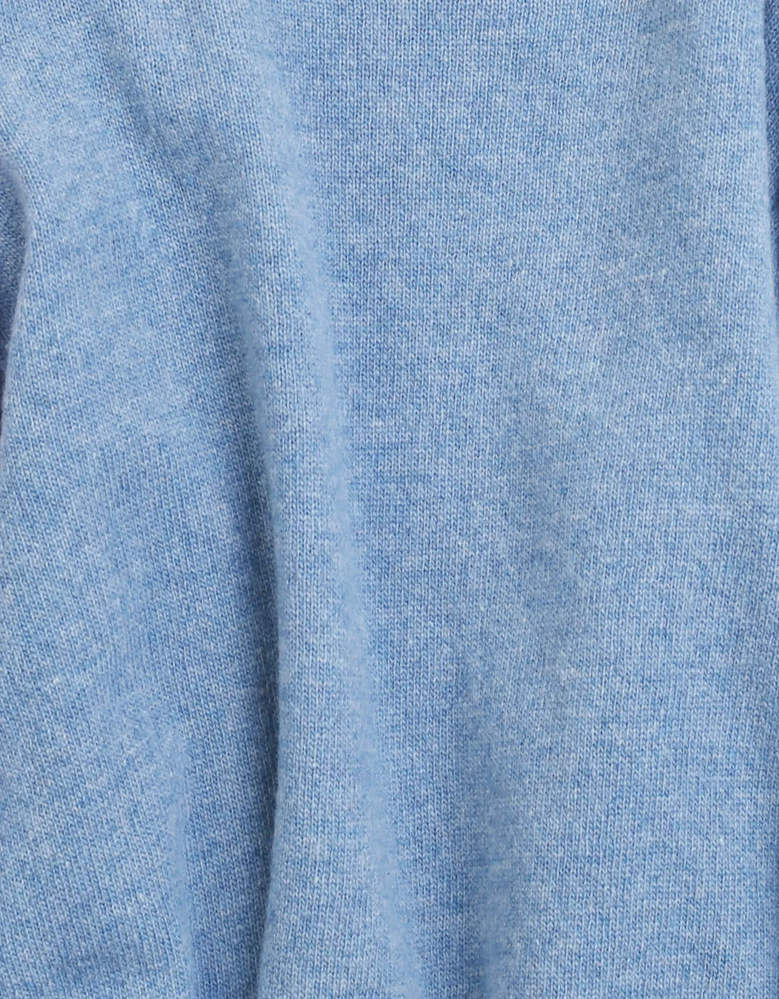 Light Merino Wool Crew - Stone Blue